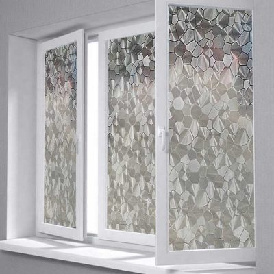 Mẫu decal dán kính mờ hoa văn
