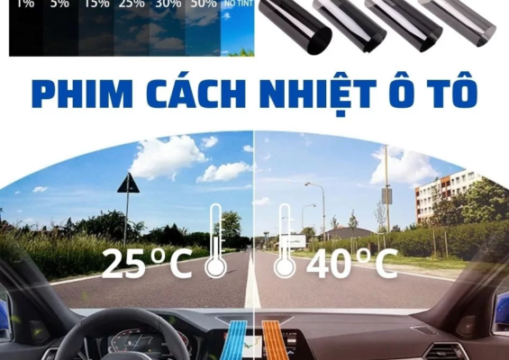 Ảnh: Dán phim cách nhiệt chống chói: Giải pháp an toàn hiệu quả