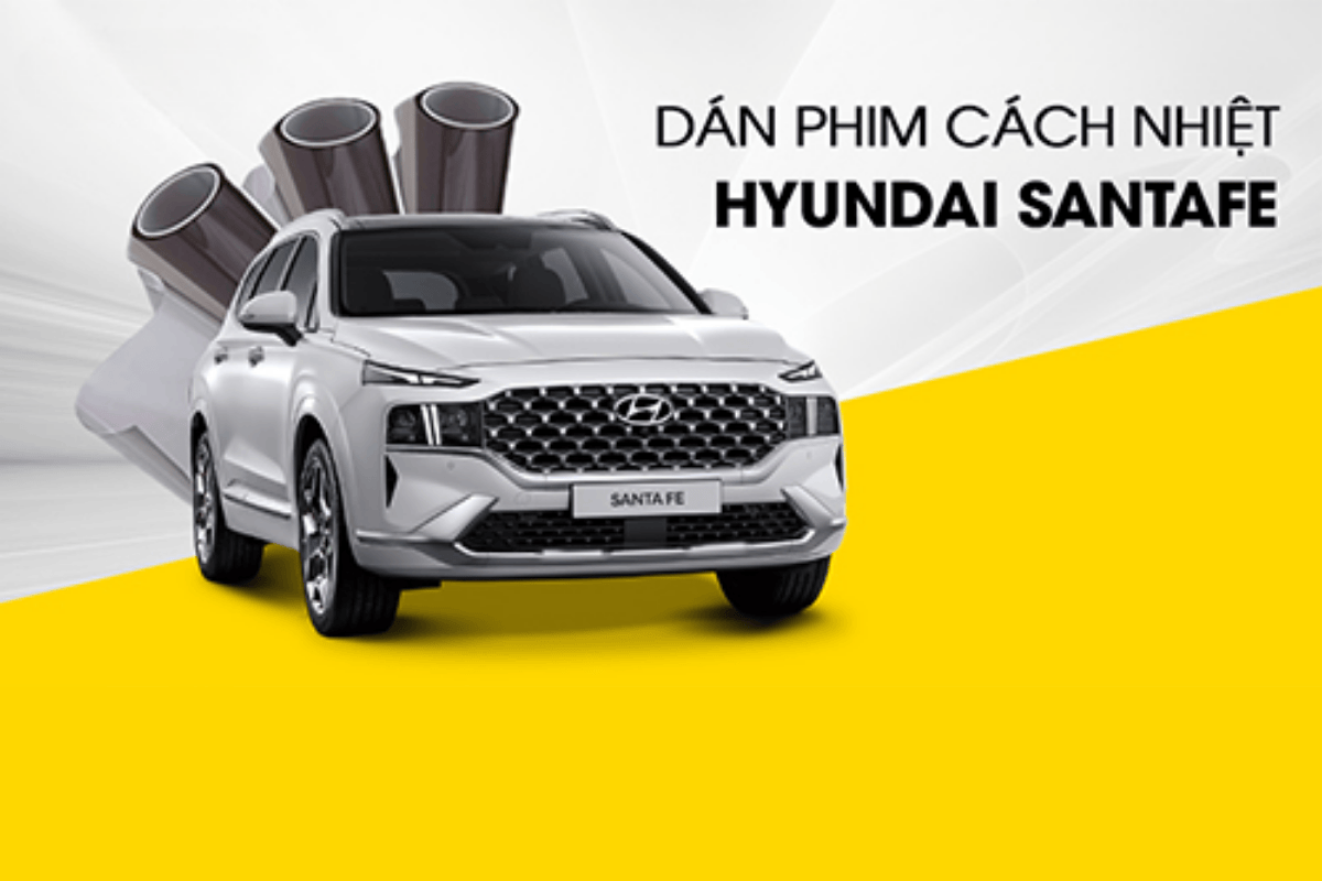 Dán phim cách nhiệt xe Santafe