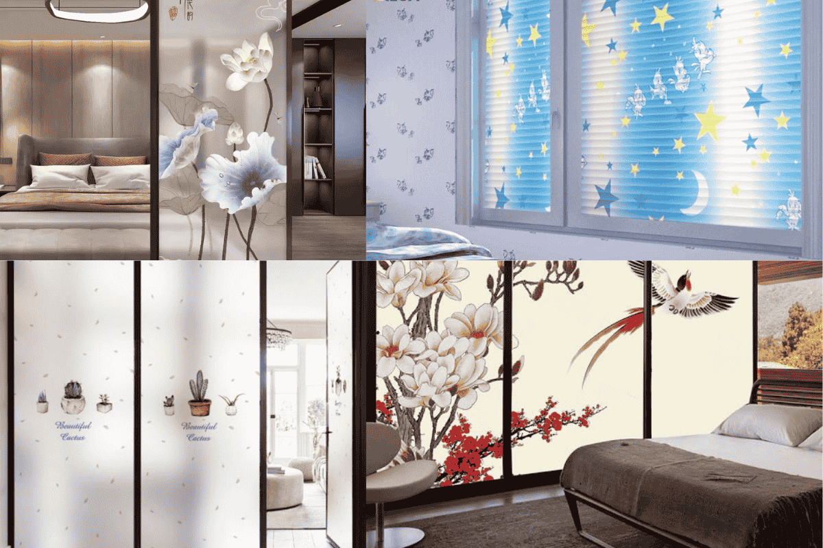 Các loại decal dán cửa kính phòng ngủ phổ biến