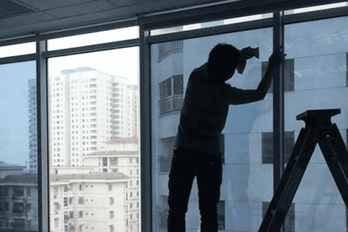 Cách dán giấy dán kính đen phẳng mịn, không bọt khí